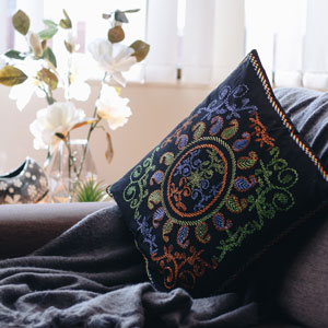 Cushion Cover Jute Bag Fair Trade Ethically Sourced Bangladesh Hand Made Natural Dyes